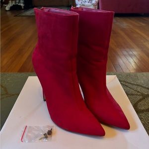 Red Ankle Booties